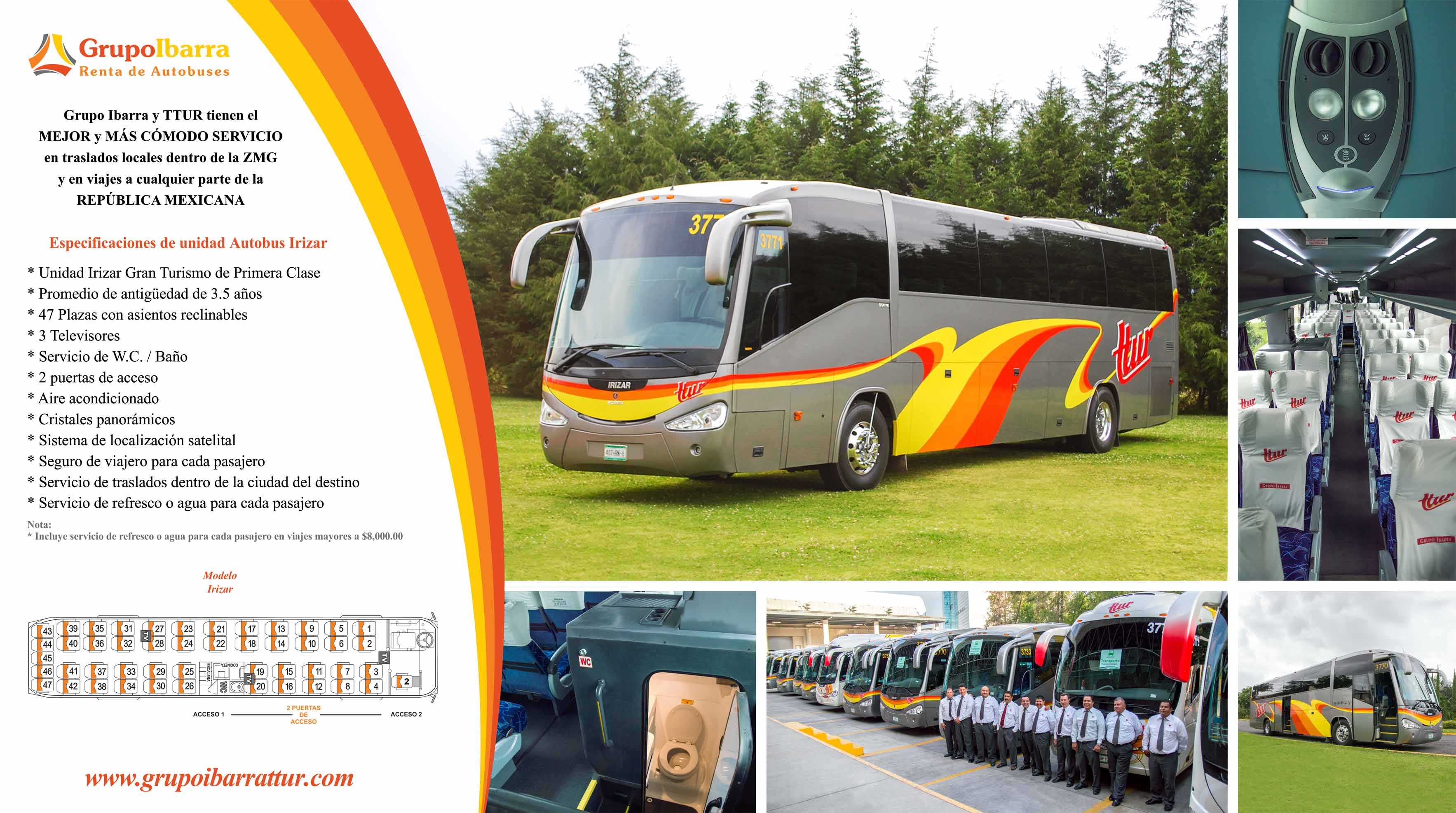 GRUPO IBARRA TTUR Renta de Autobuses Irizar y Sprinter